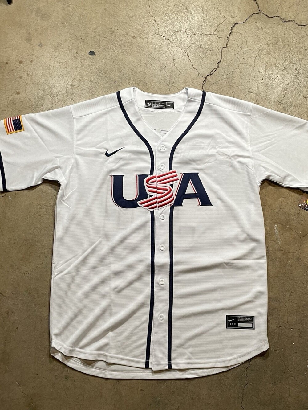 #30 Paul Skenes Team USA Jersey White Size M New